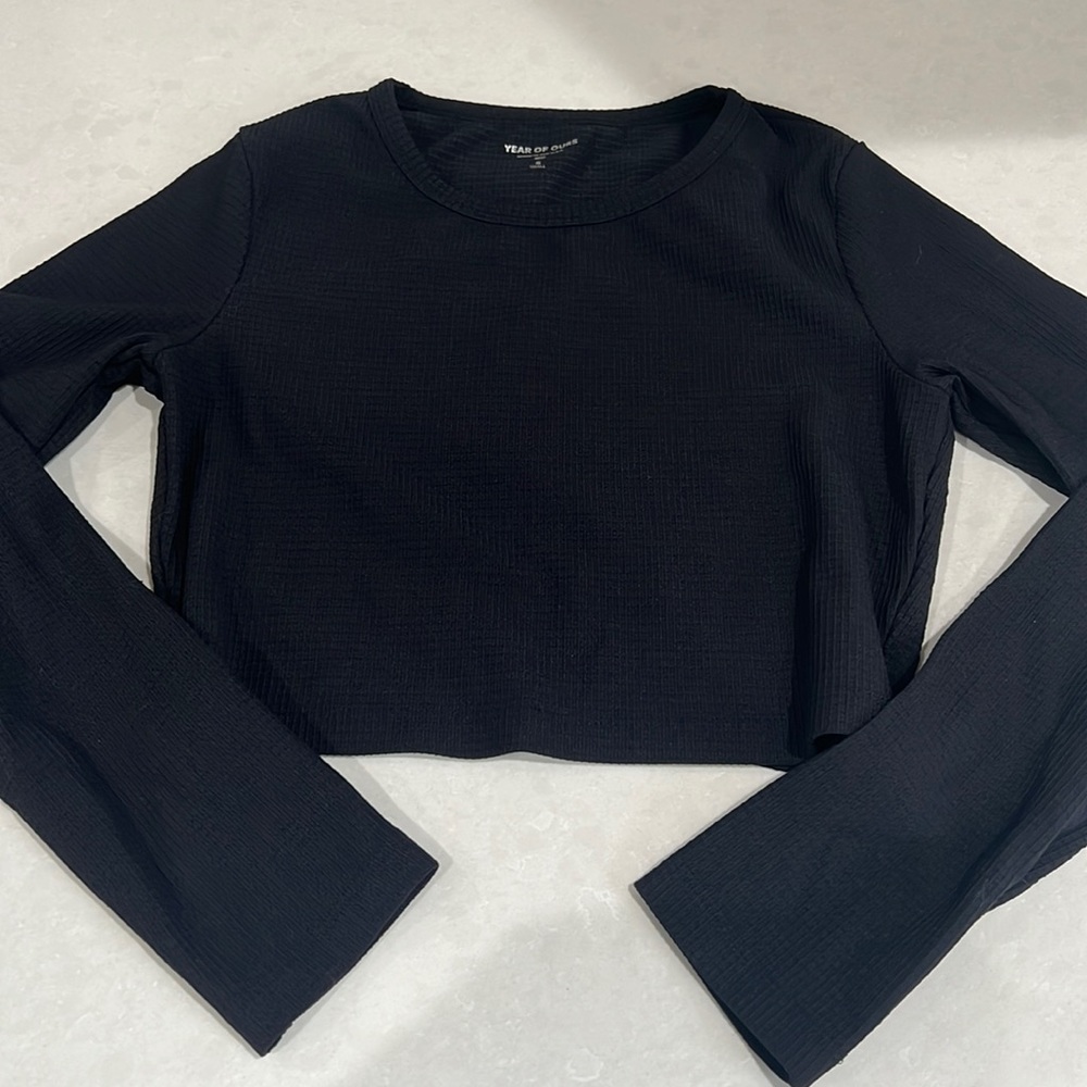 Year of ours ribbed crop work out top